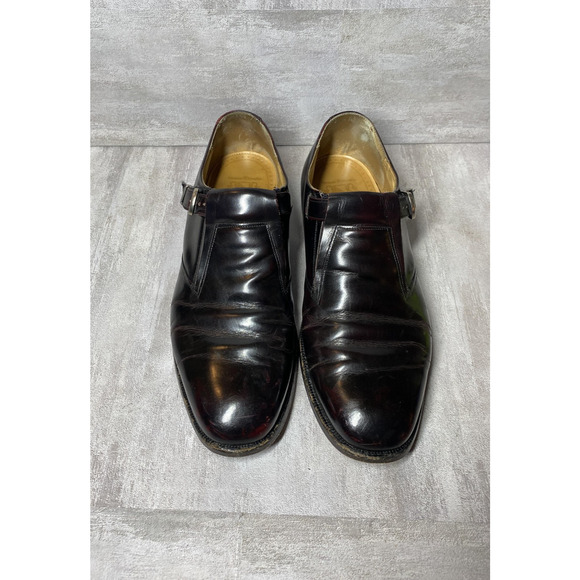 Vintage Aristocraft Monk Strap Shoes Mens Size 10.5 Burgundy Leather Dress USA main image 9